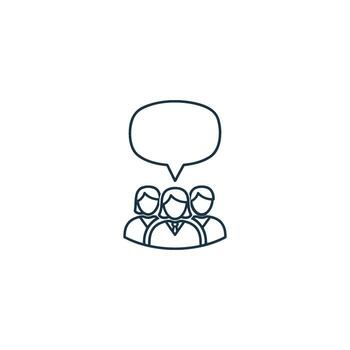 Group Discussion Icon Set Teamwork and Communication Concepts for Effective Brainstorming and Collaboration vector