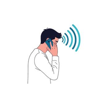 Talking on the Phone A Conversation in Progress, The Boy and the Smartphone vector