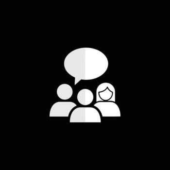 Teamwork and Communication A Diverse Group Discussion Icon Set vector