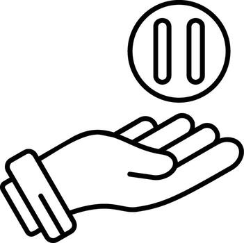 Pause Button Icon vector