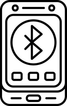 Bluetooth Signal Connection Icon vector