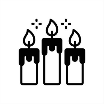 Solid icon rushlights vector
