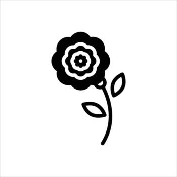 Solid floret icon vector