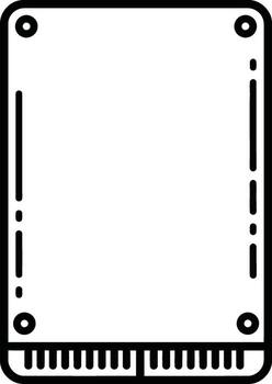Solid State Drive Hard Drive Storage Device Data Storage Computer Component Technology. vector