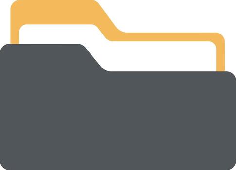 gris carpeta icono con naranja lengüeta digital archivo almacenamiento. vector