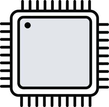 cerca arriba de un computadora procesador chip para tecnología. vector