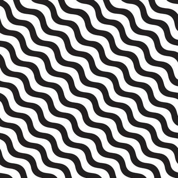 resumen negro y blanco ondulado líneas modelo con texturizado superficie y óptico espejismo efecto vector