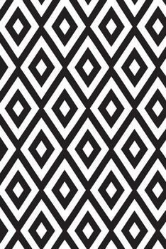Geometric black and white diamond pattern repeating tessellation abstract background texture vector