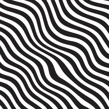 resumen negro y blanco ondulado líneas con un texturizado granoso modelo creando un visual espejismo vector