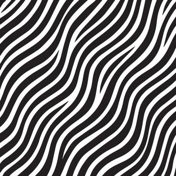 resumen negro y blanco ondulado rayas modelo creando un dinámica visual espejismo vector