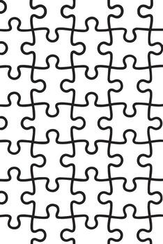 Abstract pattern of interlocking puzzle pieces forming a grid against a white background vector