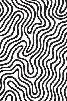 resumen negro y blanco ondulado líneas creando un dinámica y orgánico modelo vector