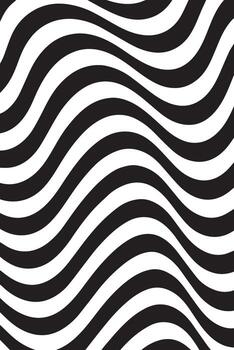 resumen negro y blanco ondulado rayas creando un fascinante óptico espejismo modelo vector