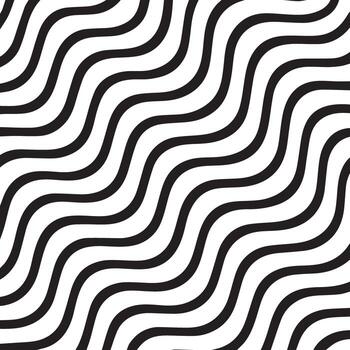 resumen negro y blanco ondulado líneas modelo creando un dinámica óptico espejismo de movimiento vector