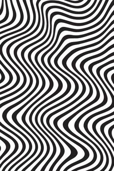 resumen negro y blanco creando un fascinante óptico espejismo modelo vector