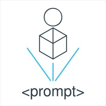 Wireframe Cube and Sphere Generated from Text vector