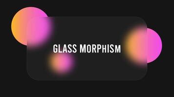 Explore the mesmerizing glass morphism background with gradient circles creating a dreamy, defocused effect in a rectangular design. video