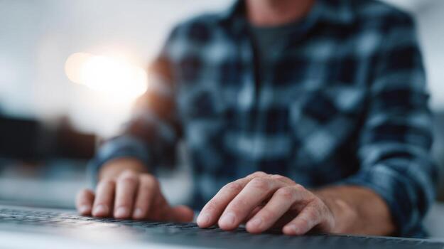 un misterioso descifrador en franela navega ciberespacio, recordativo de nacional técnicos día y datos intimidad día, eléctrico yemas de los dedos foto