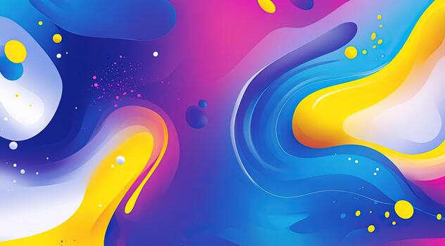 Vibrant flowing curves blend with dynamic spheres against a colorful backdrop to create harmony photo