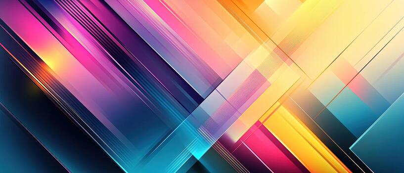 Colorful diagonal layers create a modern and dynamic abstract background with sharp lines photo