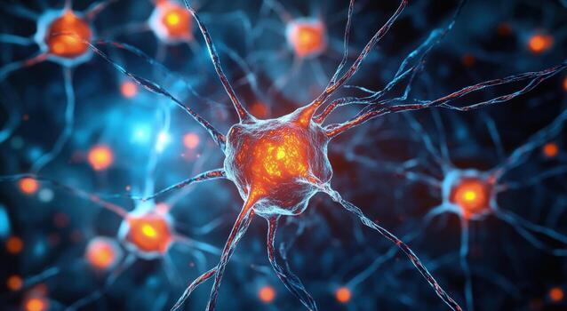 Network of vibrant neurons transmit electrical signals in a complex brainlike structure to communicate photo