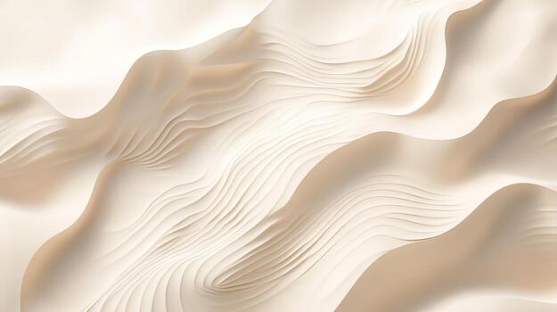 Abstract beige gradient waves create an elegant smooth surface with layered texture throughout the image photo
