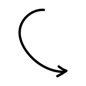 Arrow web Icon. Outline Arrow Sign. Isolated Contour Symbol Illustration. Design for web. vector