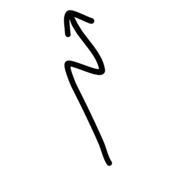 Arrow line art icon. Outline arrow icon for web design isolated on white background vector