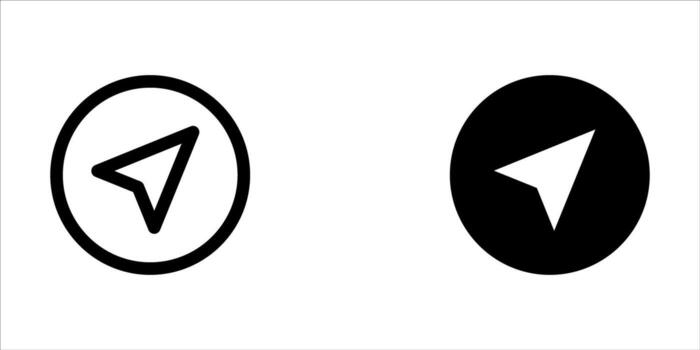 Navigation icon set. simple illustration on white background. color editable vector