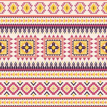 Aztec geometric background. Tribal striped seamless pattern. Can be used in textile design, web design for making of clothes, accessories, decorative paper, wrapping, backpacks vector
