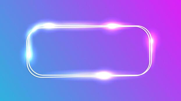 Neon frame with gradient background vector