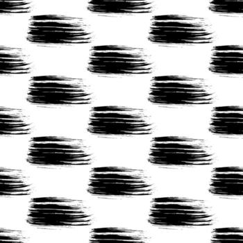 Seamless pattern with dark drawn scribble smear on white background. Abstract grunge texture. Fine illustration vector