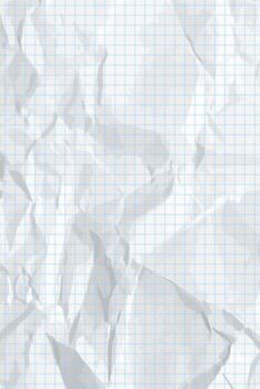 Crumpled graph paper background texture vector