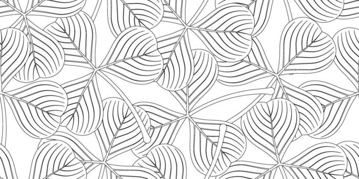 abstract stack of shamrock leaves seamless pattern vector