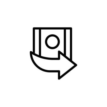 flecha giratorio alrededor bloquear con círculo, sencillo blanco icono vector