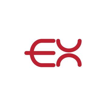 Abstract graphic design featuring red connected shapes against a white background creates a modern and minimalist aesthetic ideal for creative project backdrops or design elements. vector