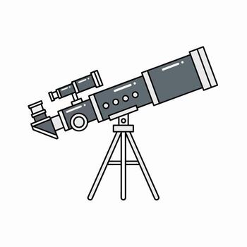 Discovering the Universe Through the Power of a High Quality Telescope Exploring Distant Galaxies and Celestial Wonders vector