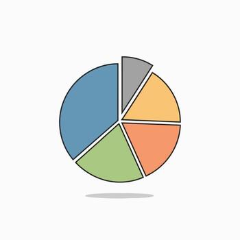 Analyzing The Distribution Of Data Across Different Categories In A Pie Chart Visualization vector