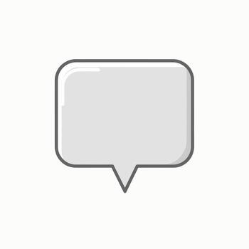 A Blank Speech Bubble Icon Symbolizing Communication Conversation Discussion Dialogue And Expression Of Thoughts Or Ideas vector