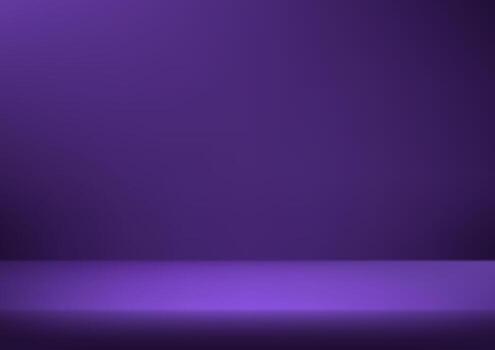 Dark Purple Background Empty Room Studio with table. Space for selling products on the website. illustration. vector