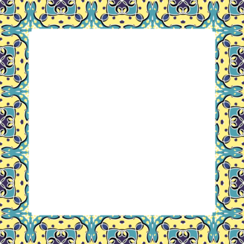 decorativo quadrado quadro, Armação com floral motivo png