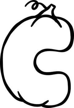 fofa outono costas para escola contorno, abóbora em forma carta c ilustração png