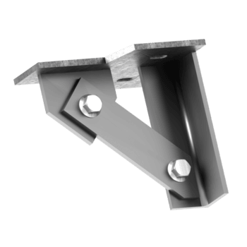 3d rendere di acciaio supporto supporto con imbullonato articolazioni e montaggio piatto per costruzione struttura e meccanico ingegneria design png
