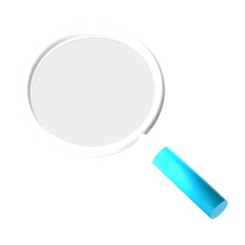 3d vergroten glas icoon symboliseert zoeken zoom en inspectie gebruikt in web apps technologie en digitaal koppel ontwerp png