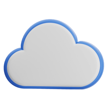 3d nube calcolo icona galleggiante su trasparente sfondo png