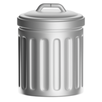 fechadas metálico Lixo pode em transparente fundo png