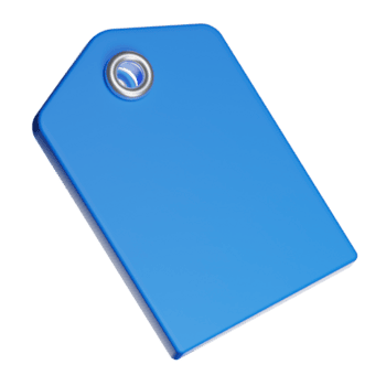 blu vuoto rettangolare etichetta etichetta con corda buco galleggiante su trasparente sfondo png