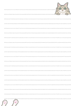 uma fundo do pontilhado linhas e gatos. pode estar usava para cadernos e carta papel. png