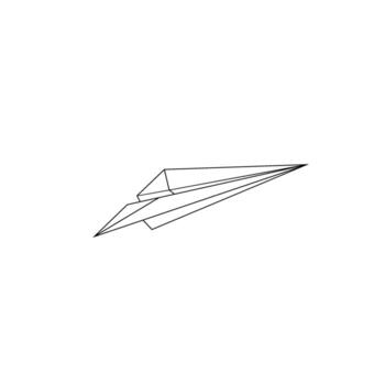 Paper Plane Polygonal Lines, can use for Logo, Pictogram, Website, Apps, or Graphic Design Element. Size Editable vector