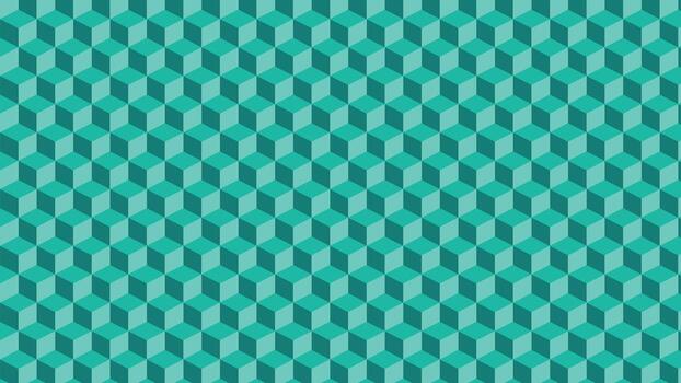 Abstract turquoise cube background featuring bold 3D geometric shapes, perfect for modern design, digital art, business graphics, technology themes, and creative projects. vector